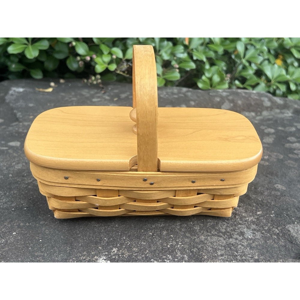 Longaberger Century American Cancer Society Basket with Lid & Plastic Liner 2000